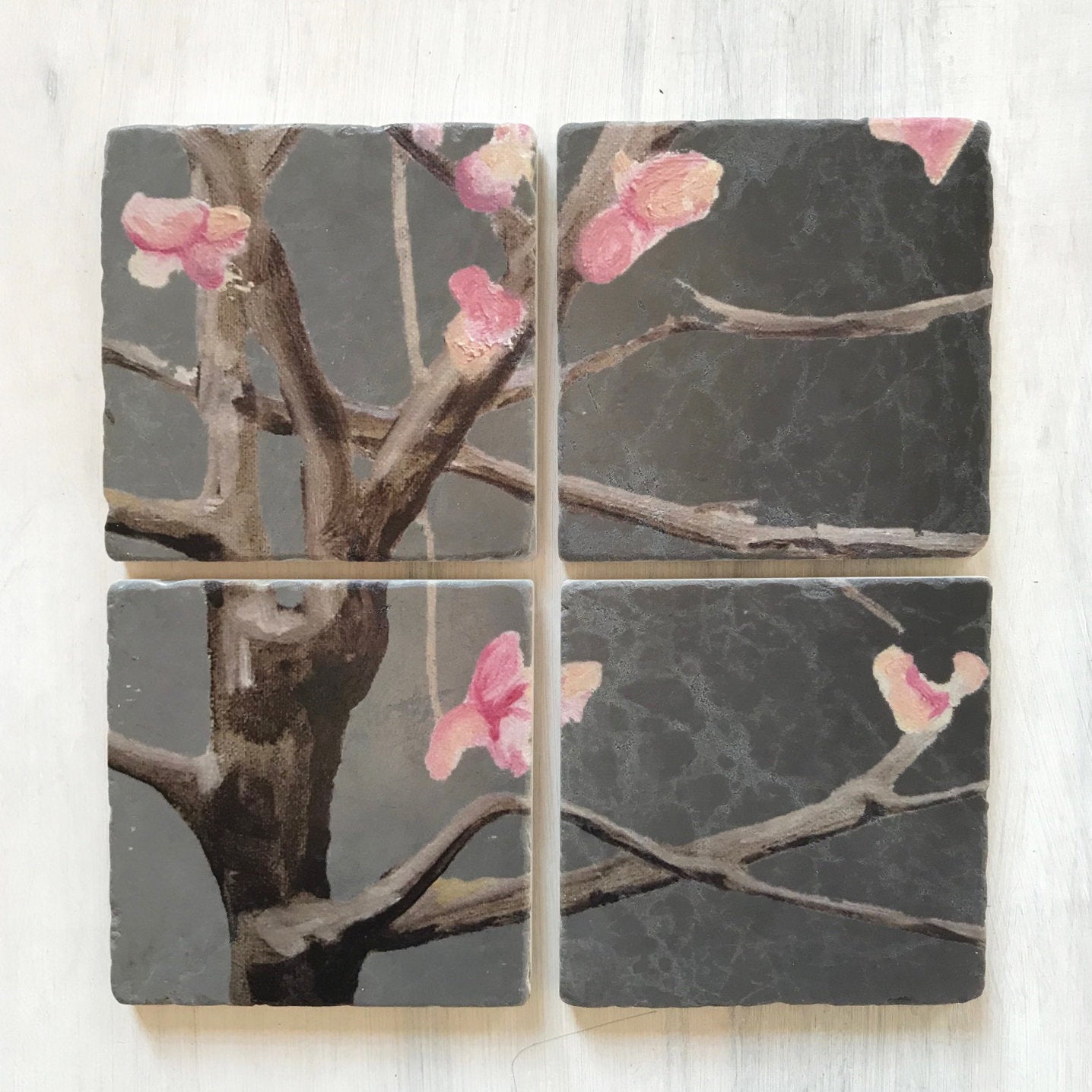 Tree With Pink Flower Coaster