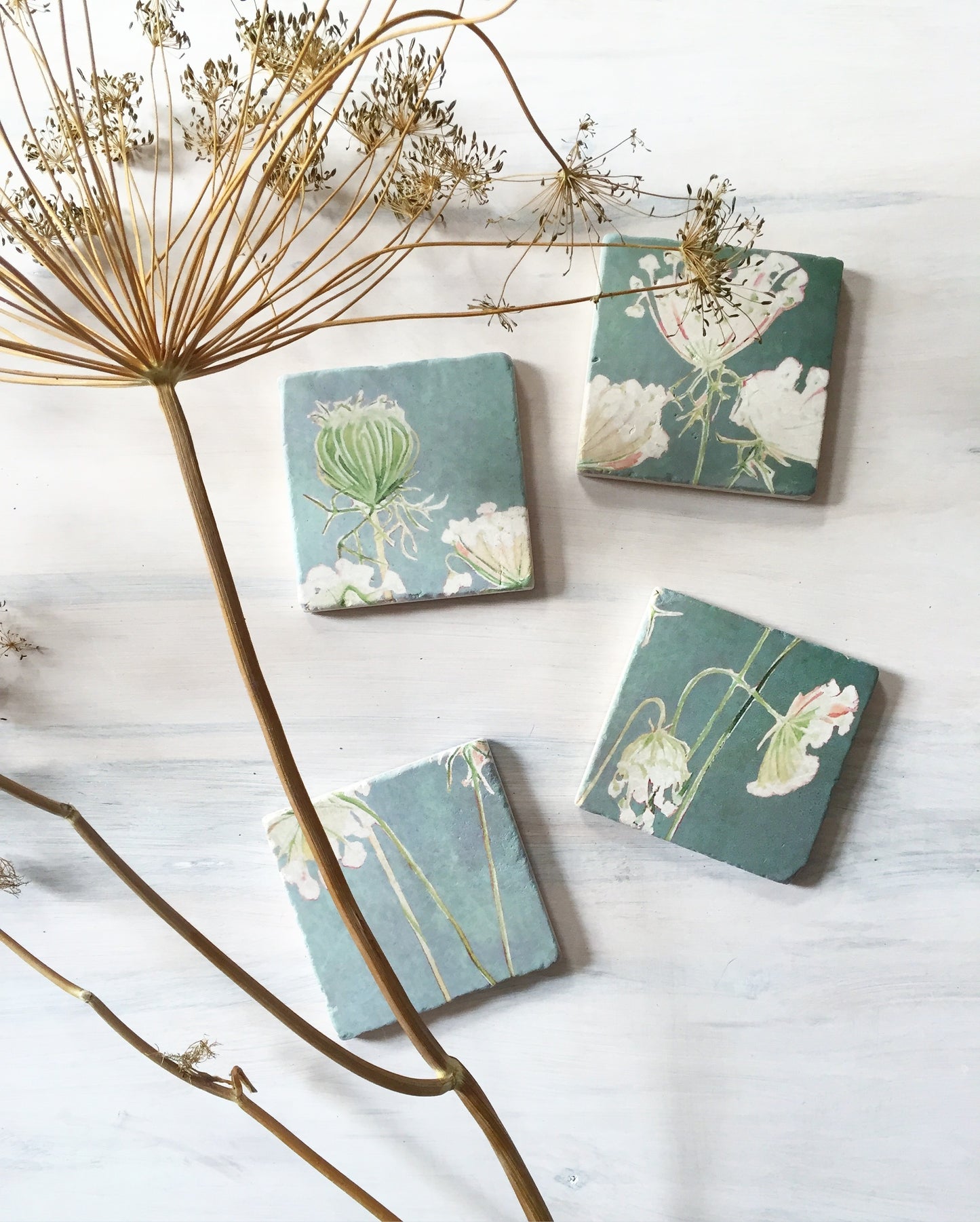 Queen Anne's Lace Coaster Set