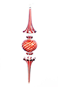 Ruby Spire Glass Ornament