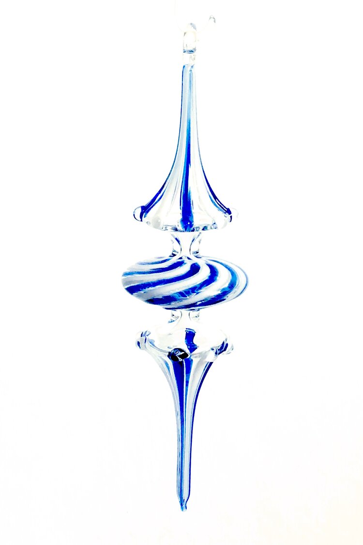 Blue and White Star Ornament