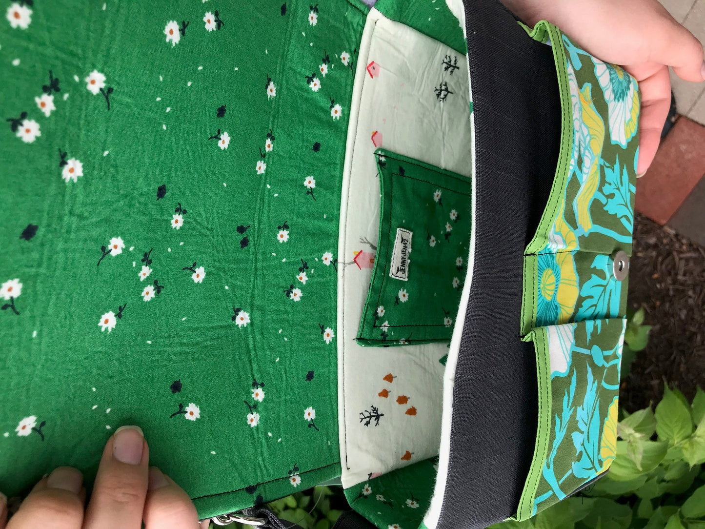 Freehand Applique Hummingbird Messenger Bag