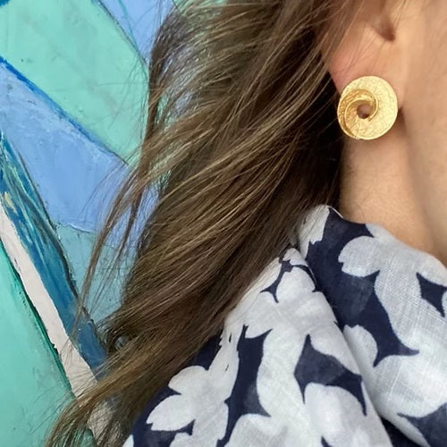 Gold Post Earring