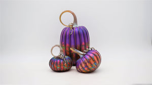 Amethyst Pumpkins Set of 3