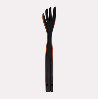 Folding Salad Fork Tongs Blackened