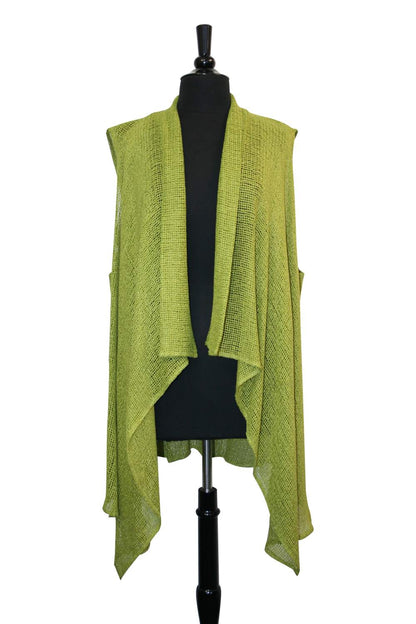 Lime Mesh Boucle Vest