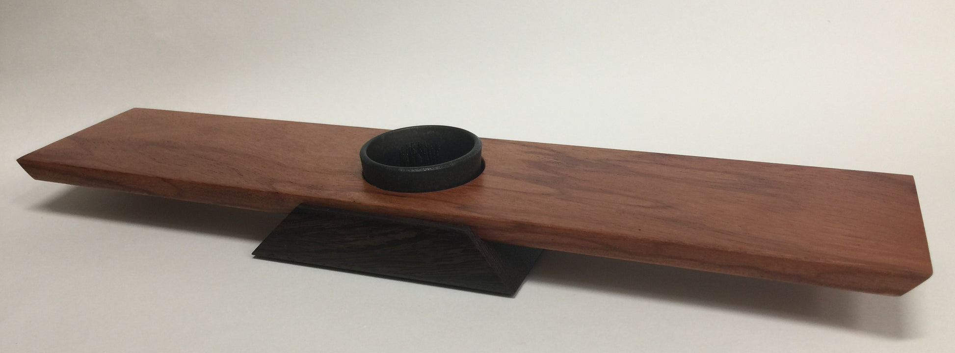 Rectanglular Wood Ikebana Vase