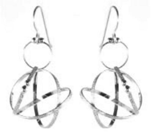 Mobius Sterling Silver Earring With Loop