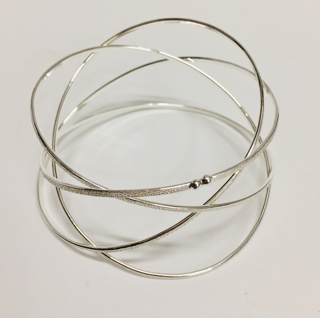 Orbit Sterling Silver Wrap Bracelet