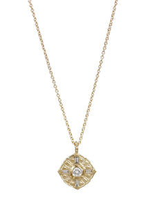 14K FLORA DIAMOND NECKLACE