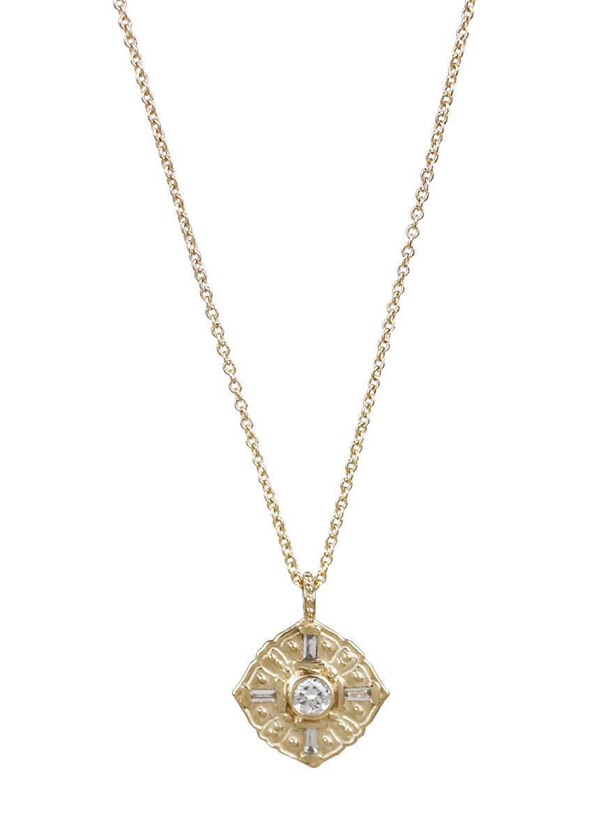 14K FLORA DIAMOND NECKLACE