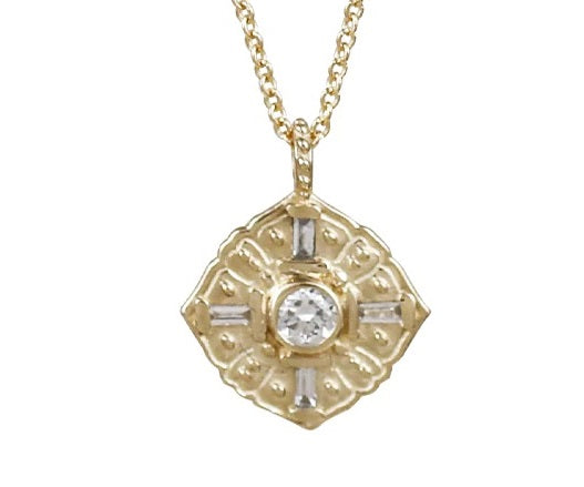 14K FLORA DIAMOND NECKLACE