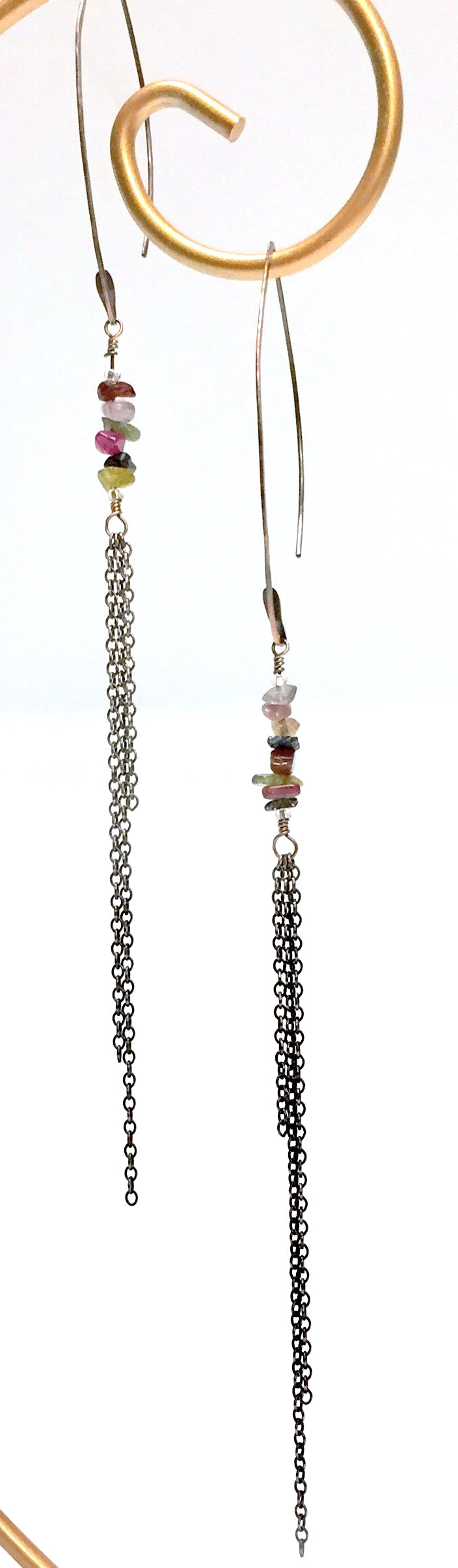 Earring Tormaline Copper Elequent