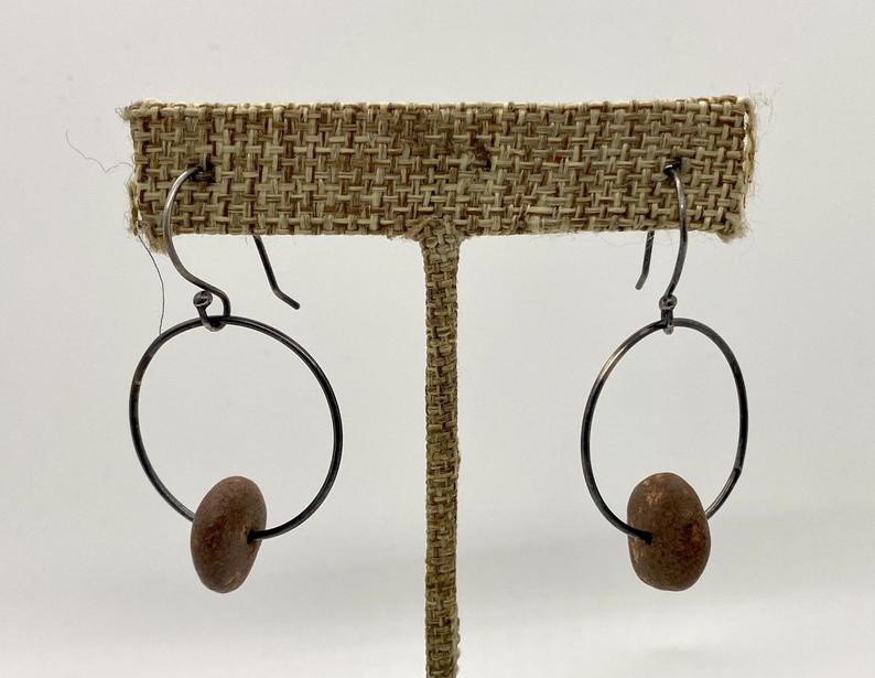 Rock Hoop Earrings