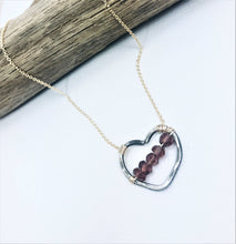 Load image into Gallery viewer, Neck, OX GF Garnet Heart My Beloved
