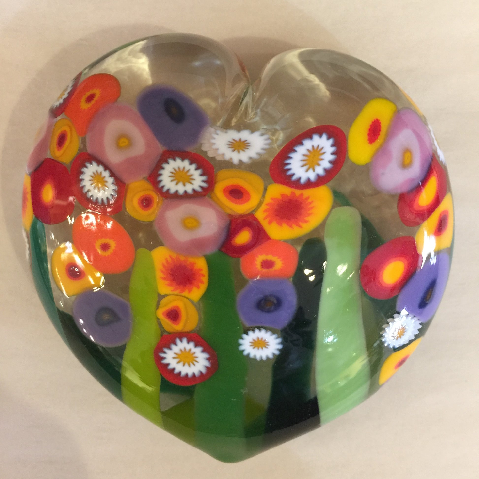 Heart Shaped Glass Paperwieht
