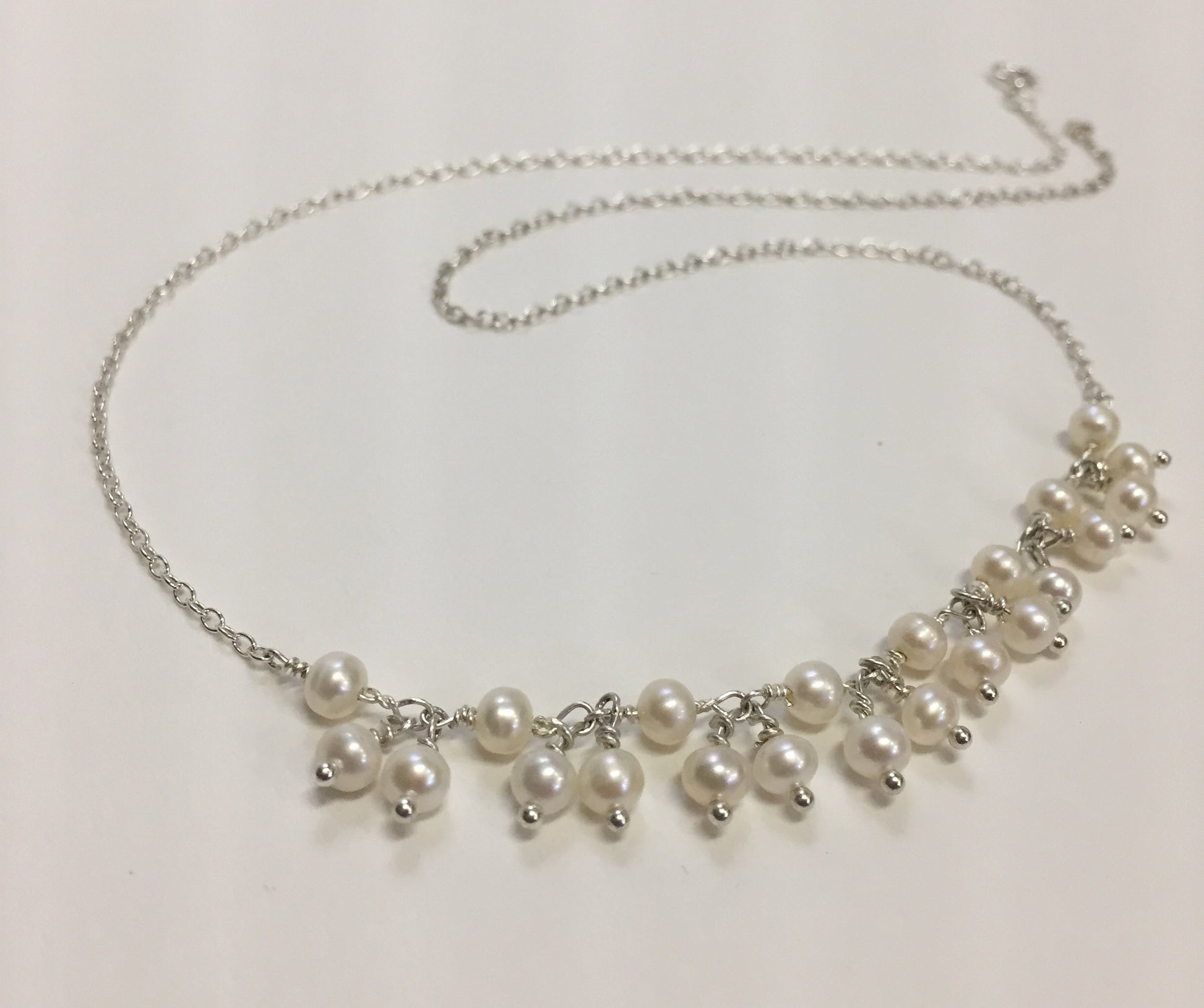 Necklace Fresh Water Pearls Sterling Silver