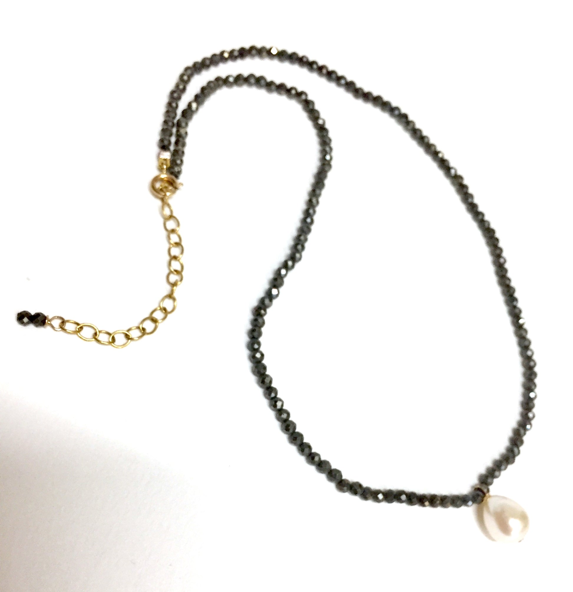 Choker, Fresh Water Pearl Hematite