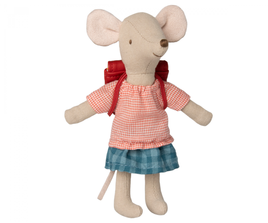 Tricycle Mouse-Big Sister w/Red Bag