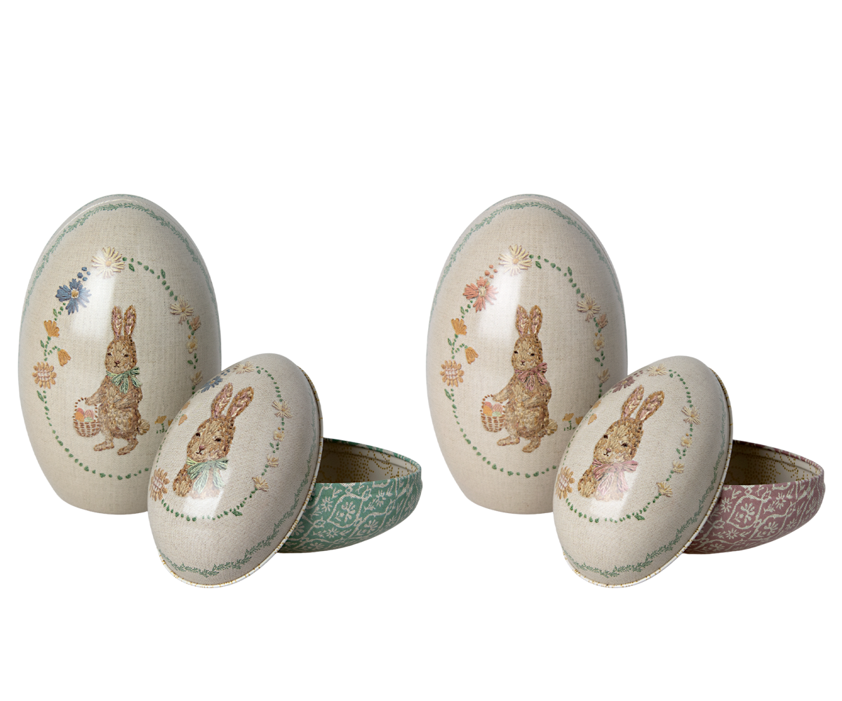 Easter Egg Set of Two, Metal