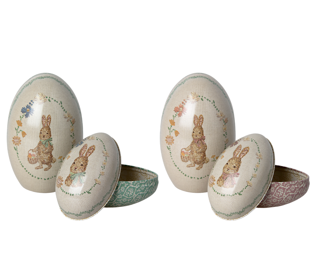 Easter Egg Set of Two, Metal