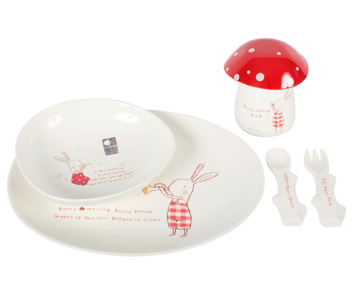 Bunny Honey Melamine Set, 6 Part