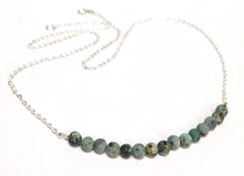 Load image into Gallery viewer, Necklace Sterling Silver Chain With Turquoise Beads