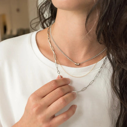 3 Strand Mixed Metal Necklace