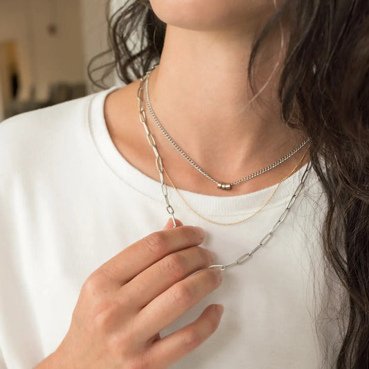 3 Strand Mixed Metal Necklace