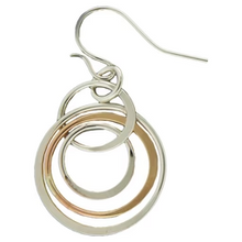 Load image into Gallery viewer, Triple Hoop Dangle Earring in Mixed Metals