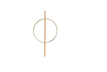 Load image into Gallery viewer, Circle and Stick Post Earring in Mixed Metals