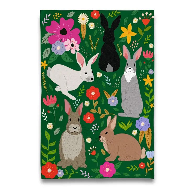 All Things Bunny Rabbit Tea Towel