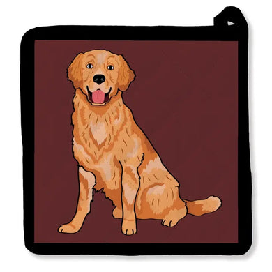 Hello Golden Retriever Potholder