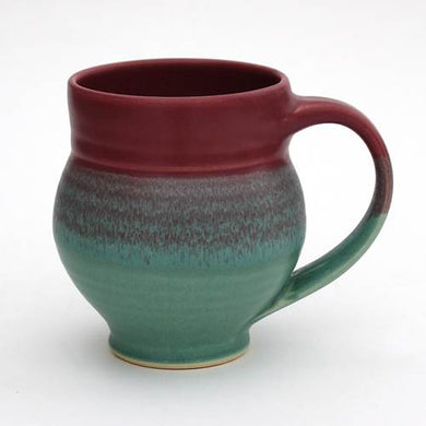 Mug, 16oz Cranberry Green