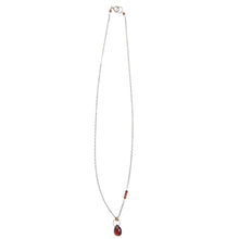 Load image into Gallery viewer, Garnet Asymmetrical Drop Necklace