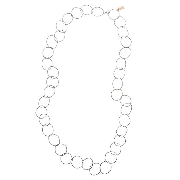 Shimmery Organic Circle Necklace