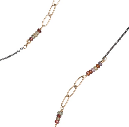 Gaphire Gemstone Chain Layering Necklace