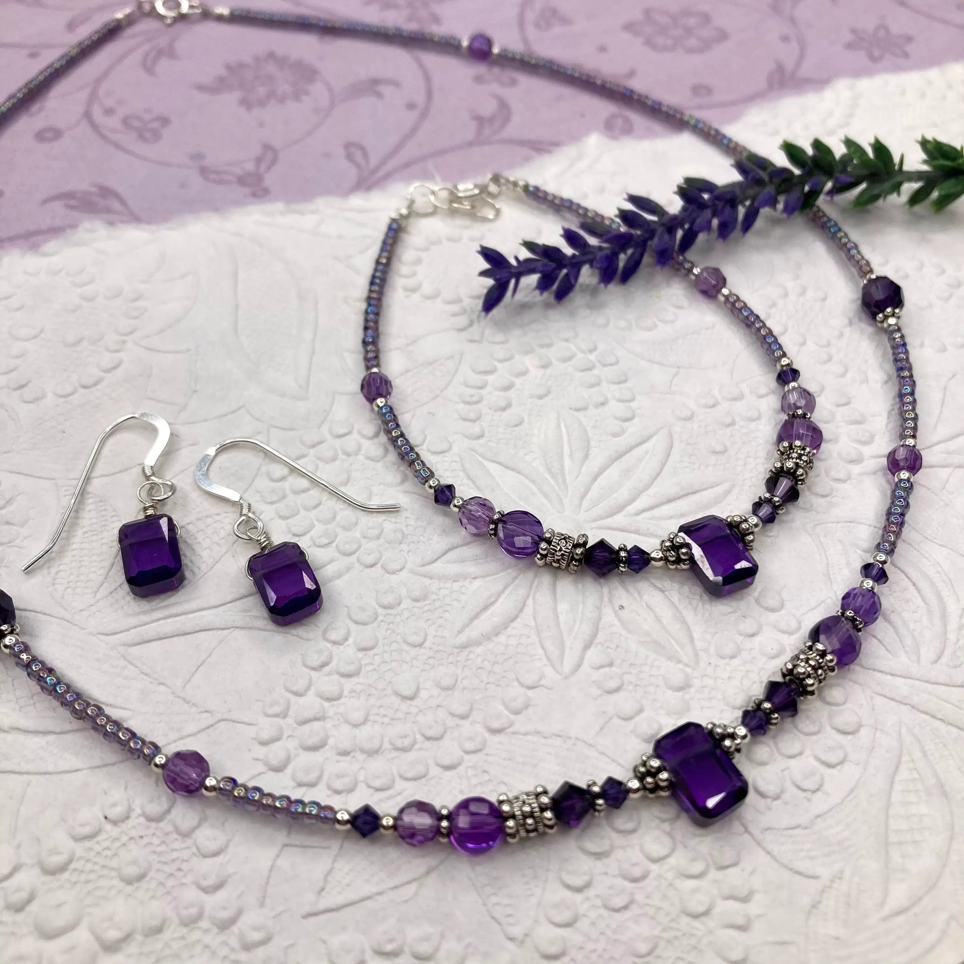 Lavender Jewelry Set