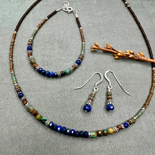 Lapis and Turquoise Jewelry Set
