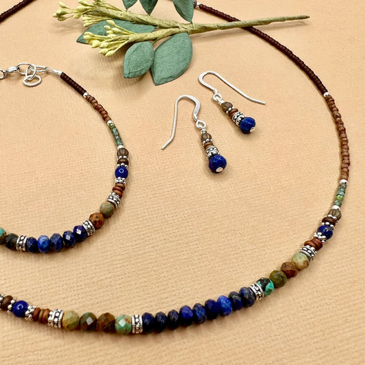 Lapis and Turquoise Jewelry Set