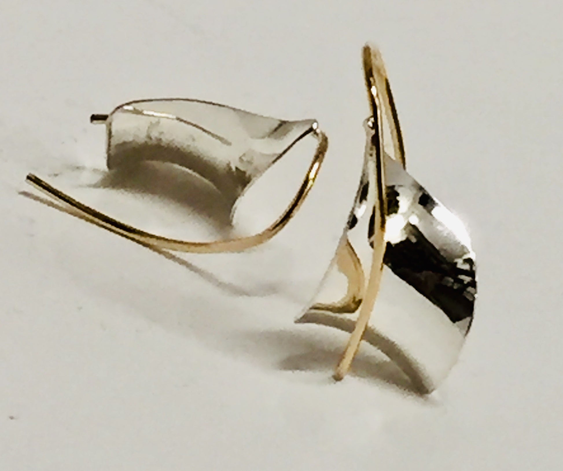 Stylized Leaf, Dangle Earring