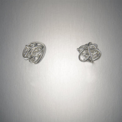 Tangled Web Knot, Earrings, Sterling Silver