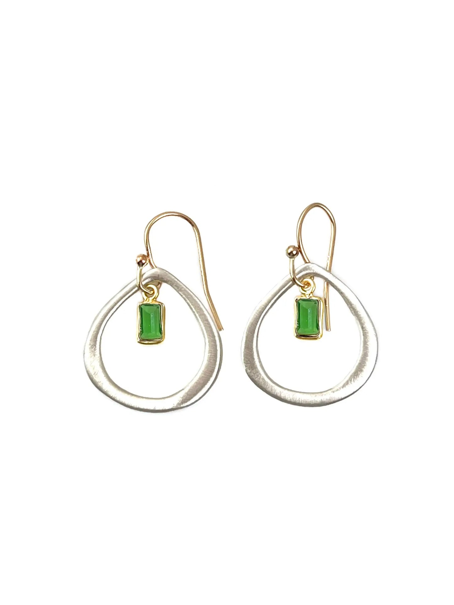 Drop with Green Hydro Quartz Earrings