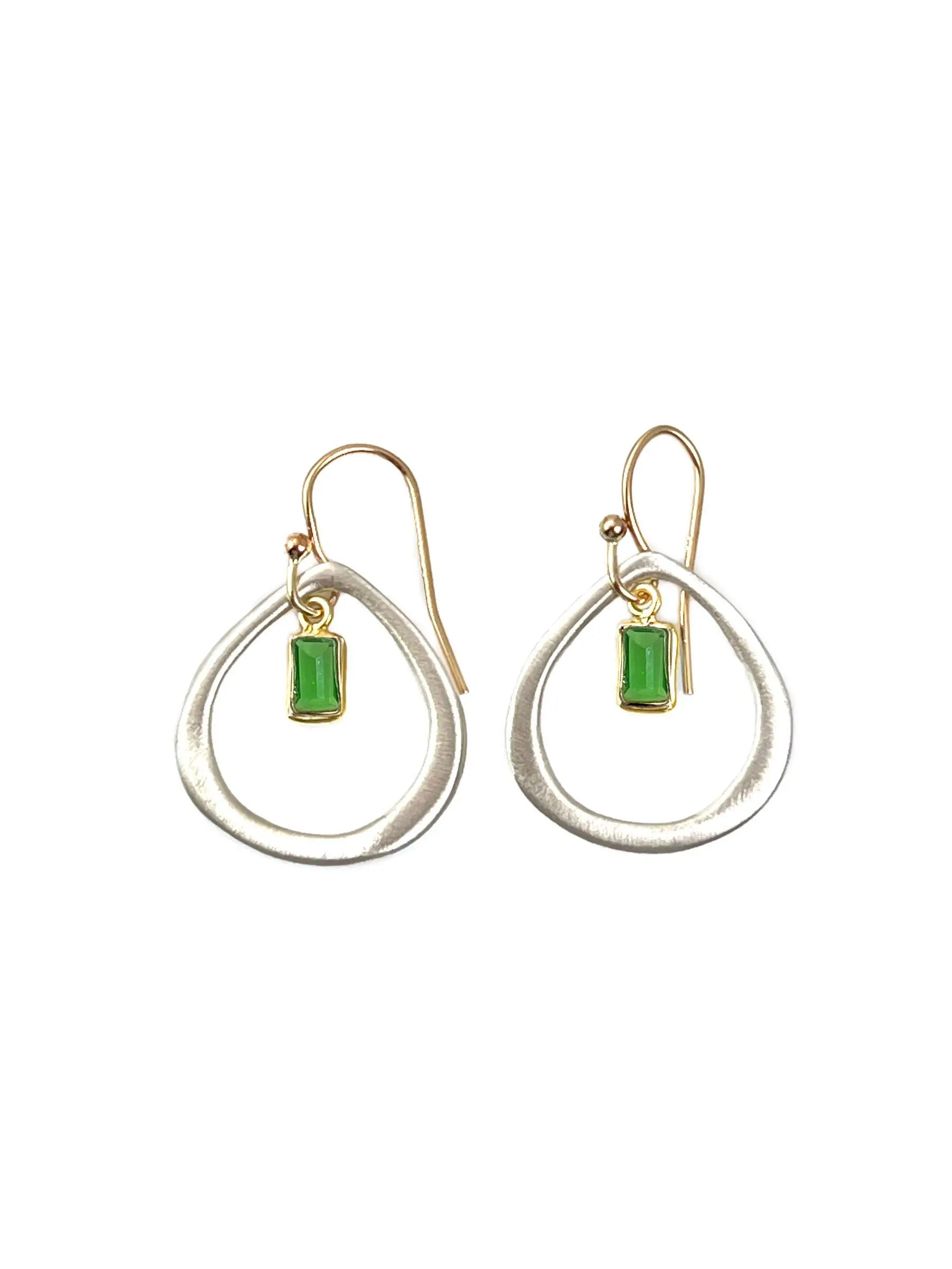 Drop with Green Hydro Quartz Earrings