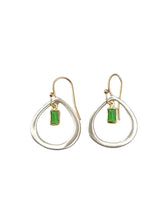 Load image into Gallery viewer, Drop with Green Hydro Quartz Earrings
