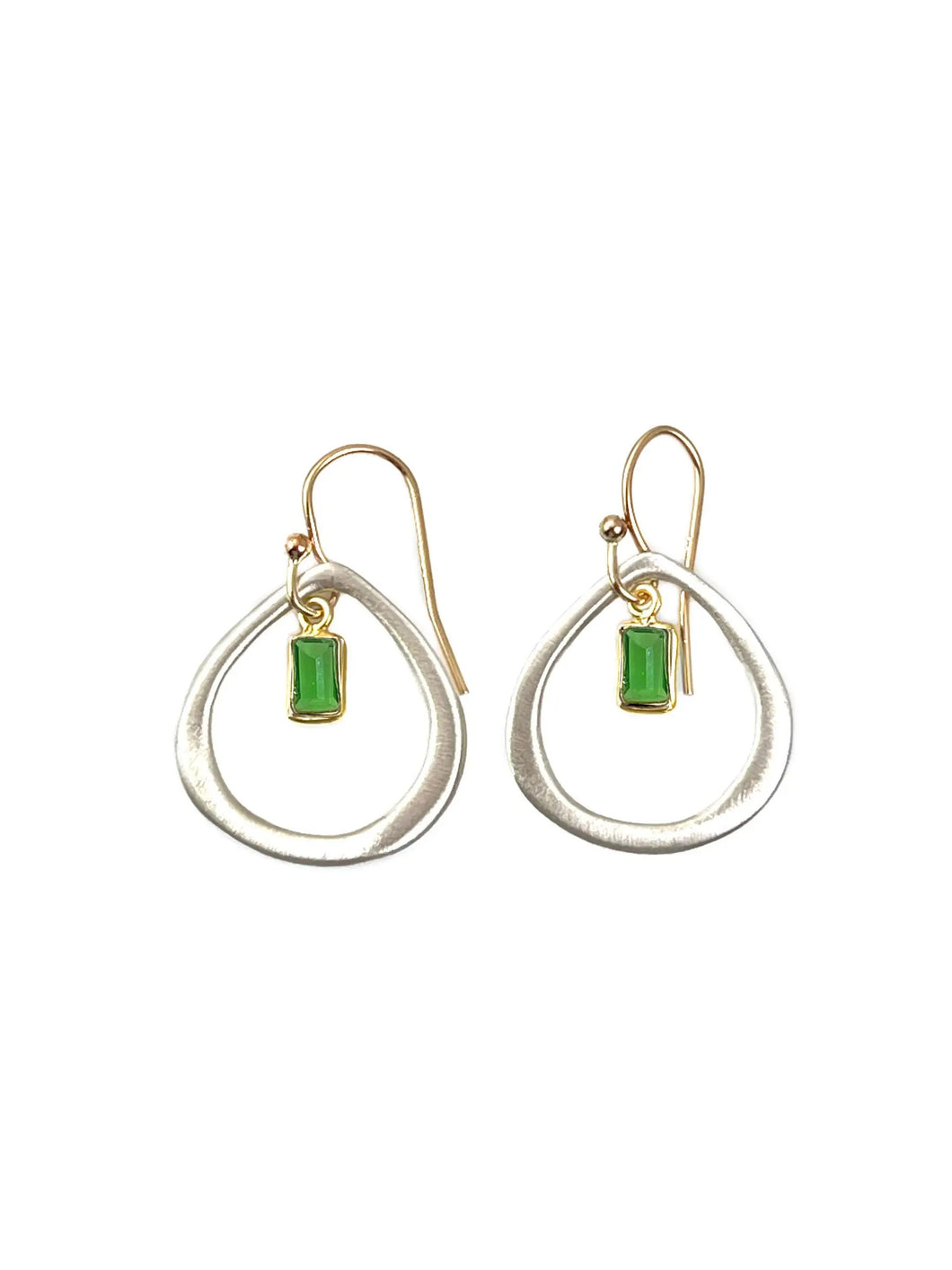 Drop with Green Hydro Quartz Earrings