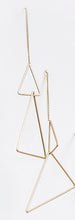 Load image into Gallery viewer, Earrings, Gold Two Triangle Drapes