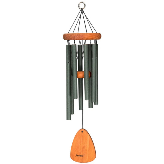 24 in Festival Windchim in Forest Green