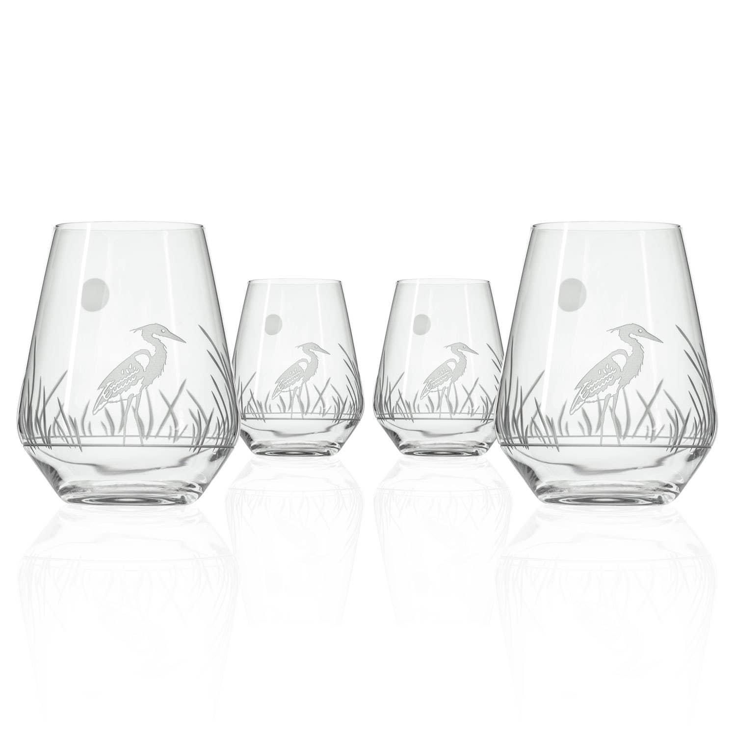 Stemless Heron Wine Goblet
