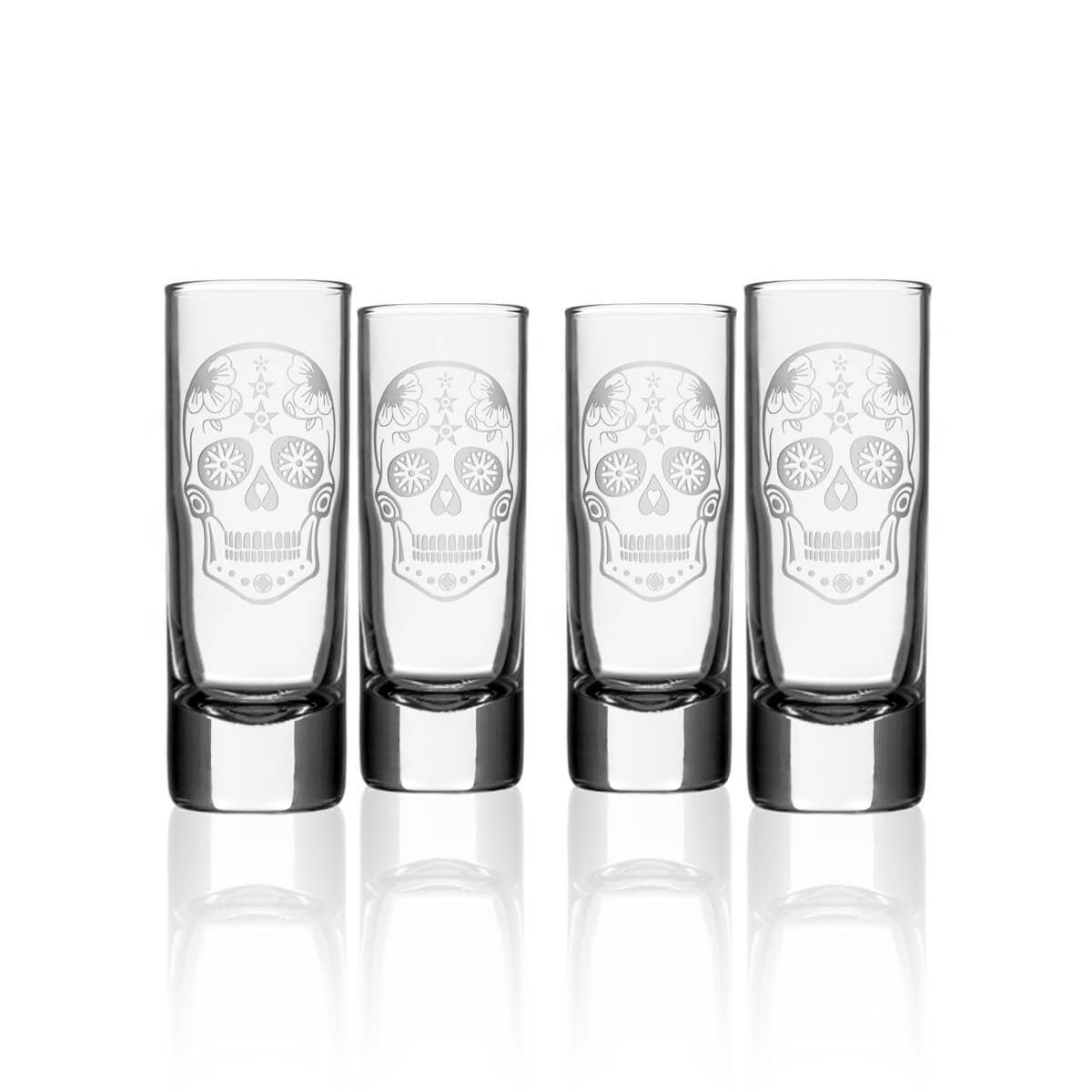 Sugar Skull 2.5oz Cordial - Halloween Glassware