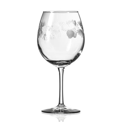 Icy Pine Balloon Wine Glass 18oz